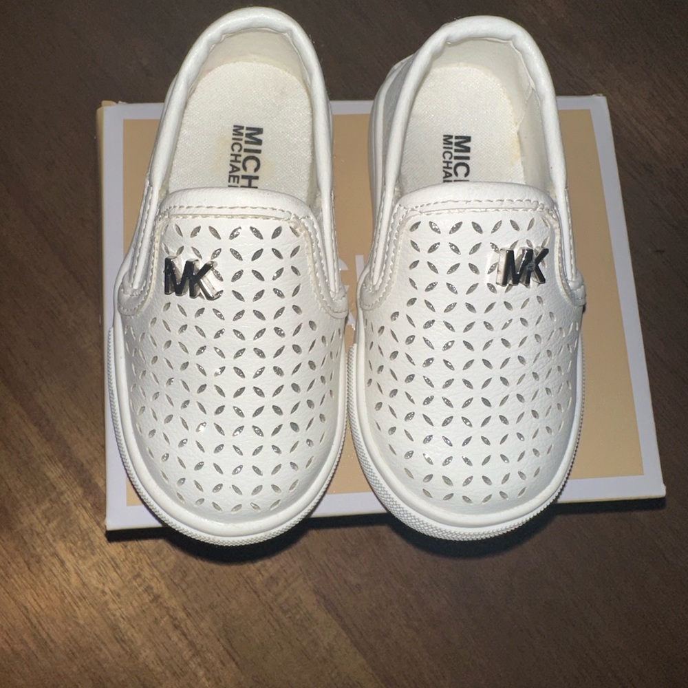 Michael Kors White/Silver Toddler Shoes